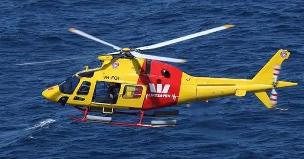Helicopter patrols keep careful watch over WA beaches