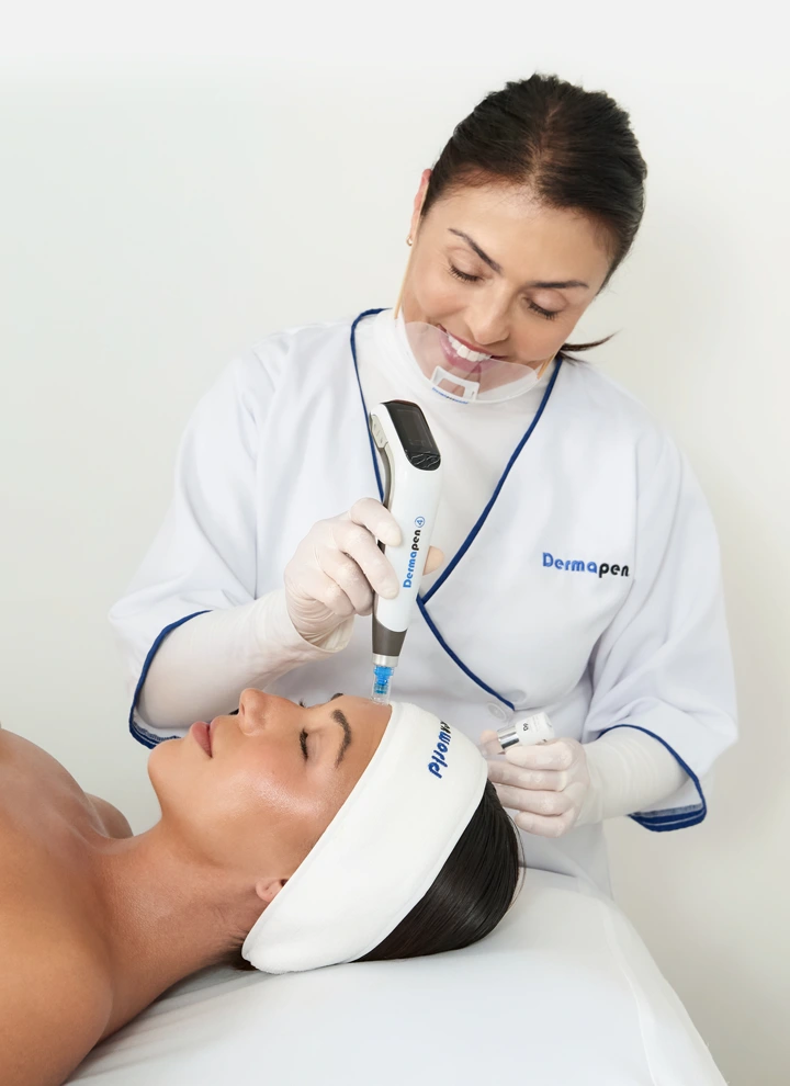 Image of Dermapen Treatment in a hair salon setting