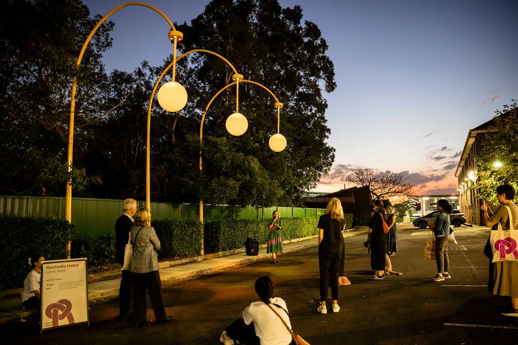 Artist Rochelle Haley talks about her lighting installation 'Lunar Sway' at the Randwick Creative Night