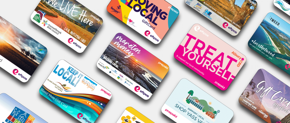 Varied Why Leave Town physical gift cards.