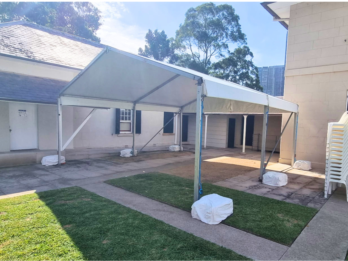 6mx6m White Roof Marquee for Sheriff's Graduation at Parramatta