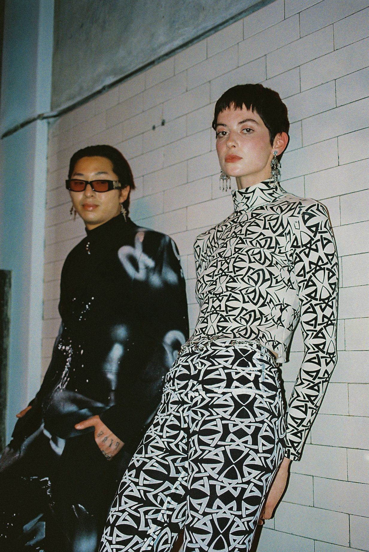 Models captured at MODA 2024 wearing emerging designers GRAVEYLANE