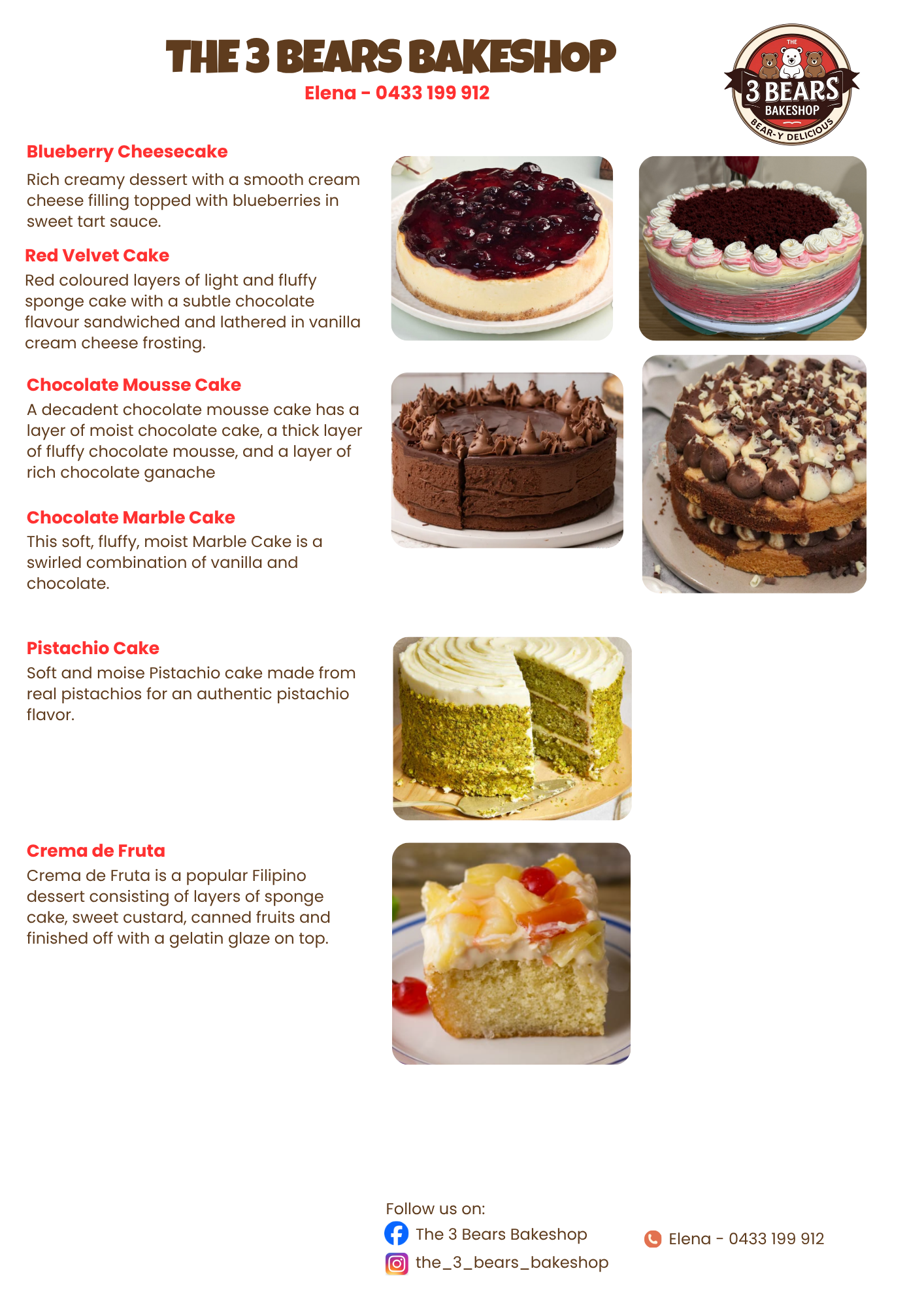 Various cake images