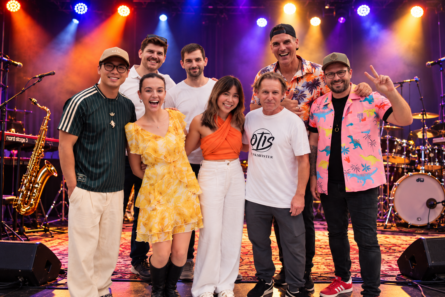 The 8 musicians of Otis Funkmeister