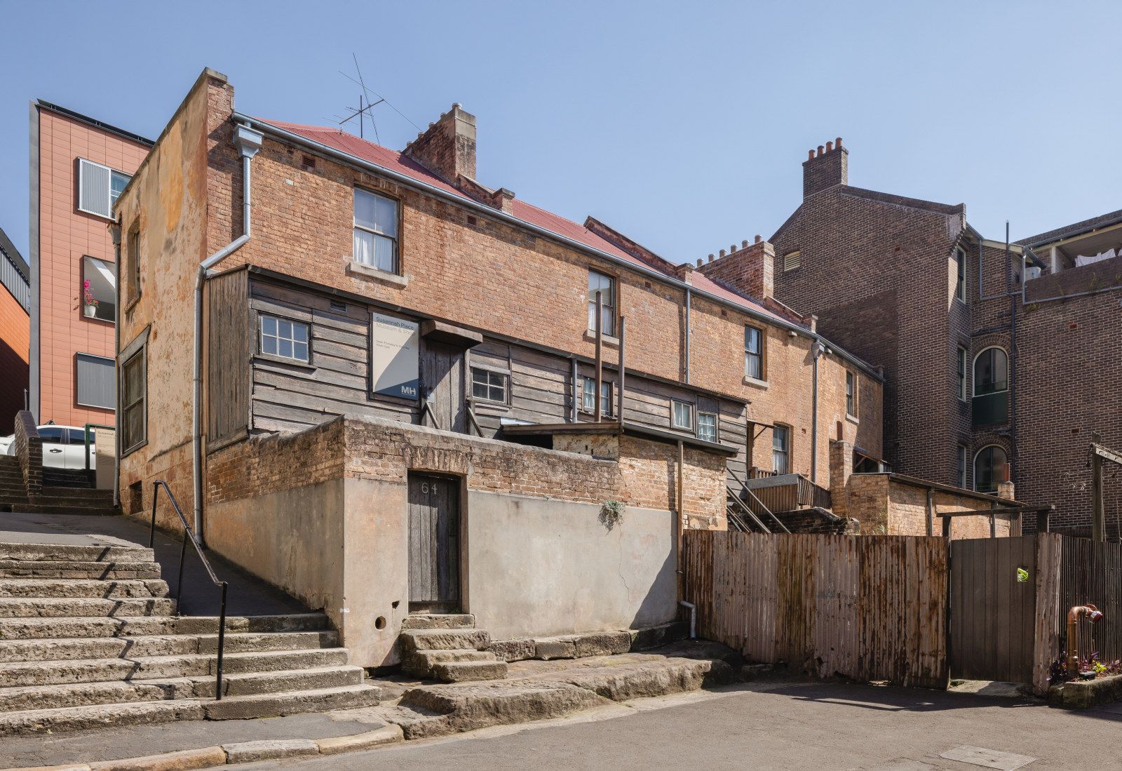 View of rear of Susannah Place Museum