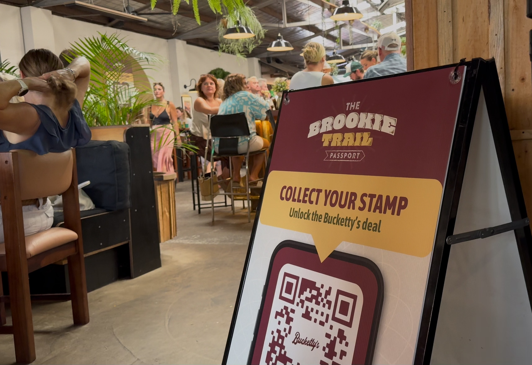 A venue poster for Hoppy Trails digital passport