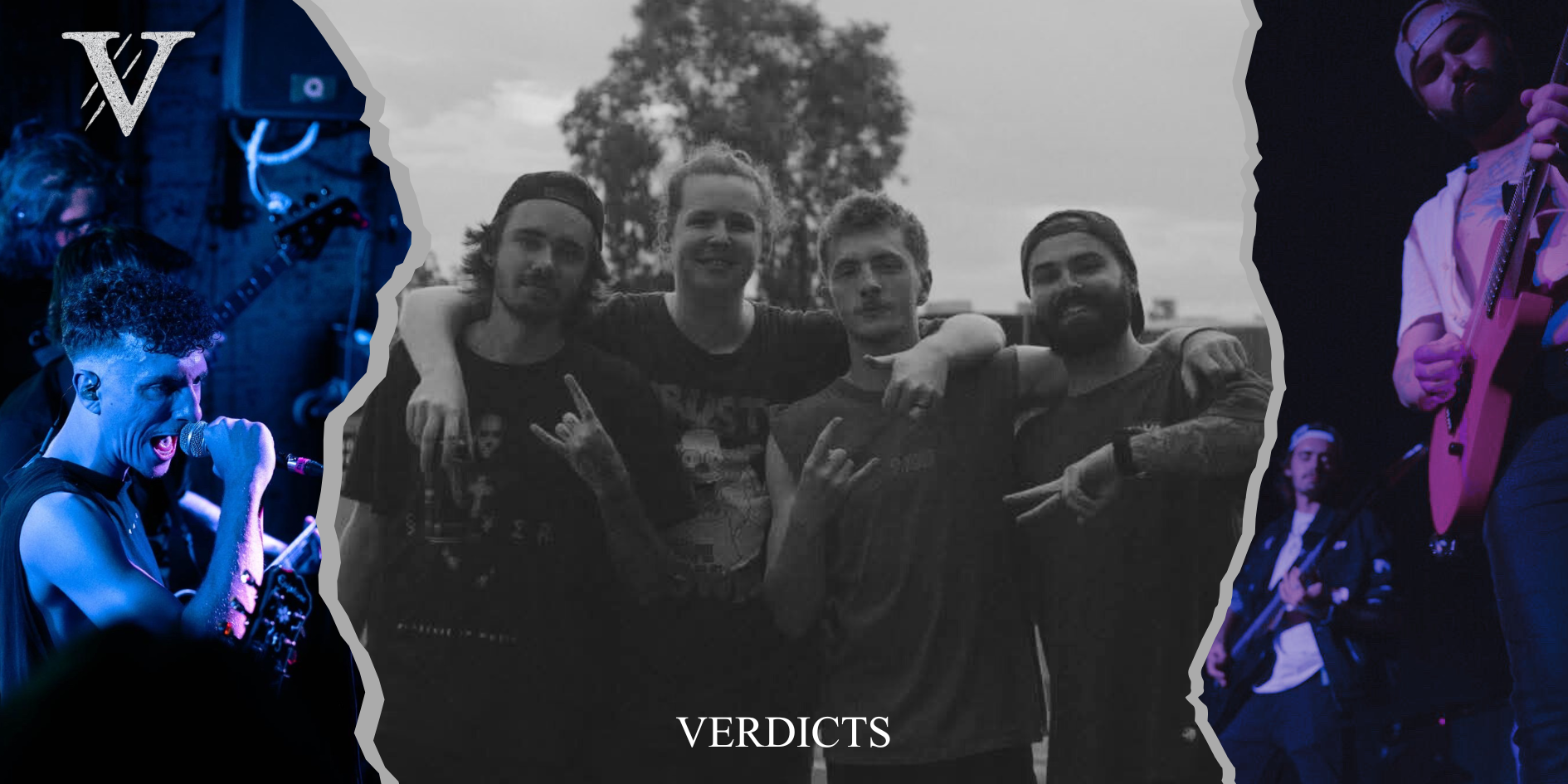 Band members performing live