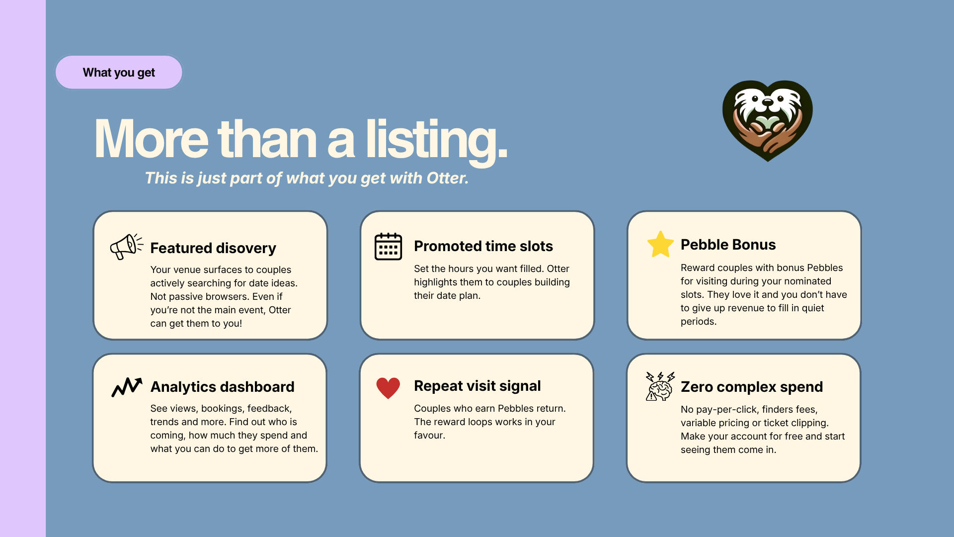 Yoy get more than just a listing on Otter.