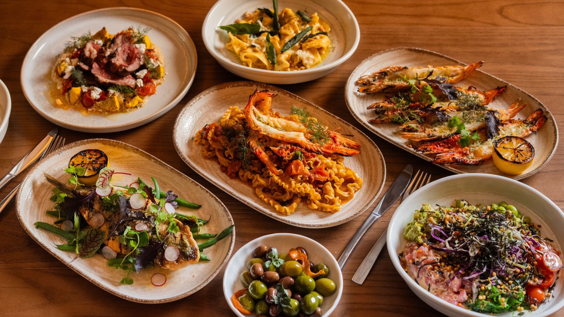 plates of food on a table