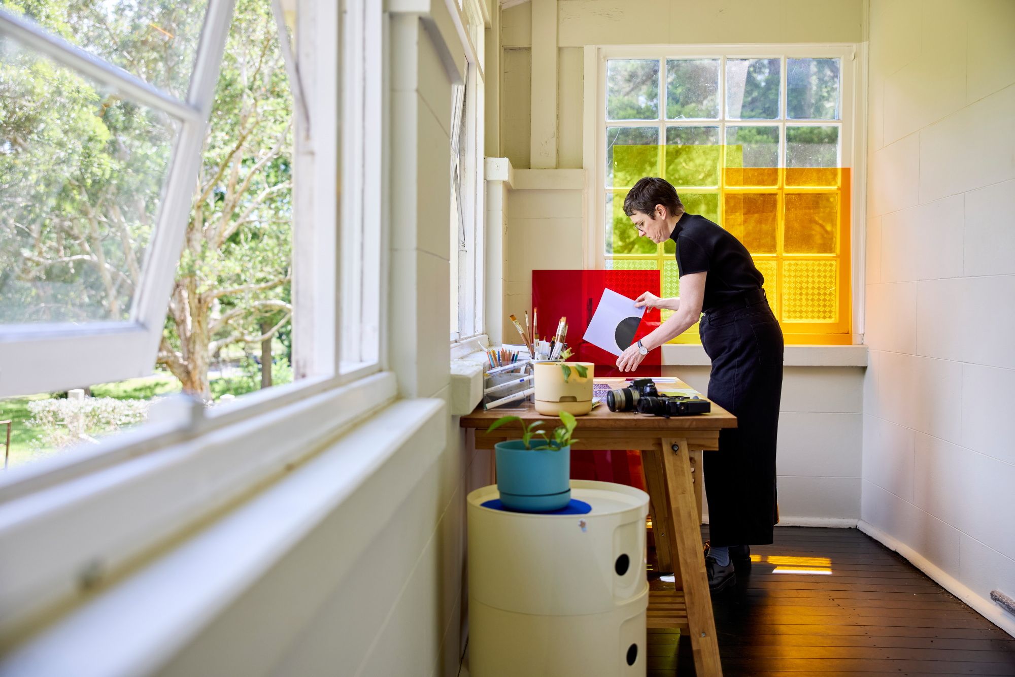 Vaucluse House resident in her studio