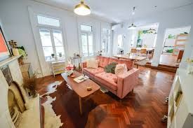 Large Ballroom space set up for workshops for 20 pax plus a connected lounge room