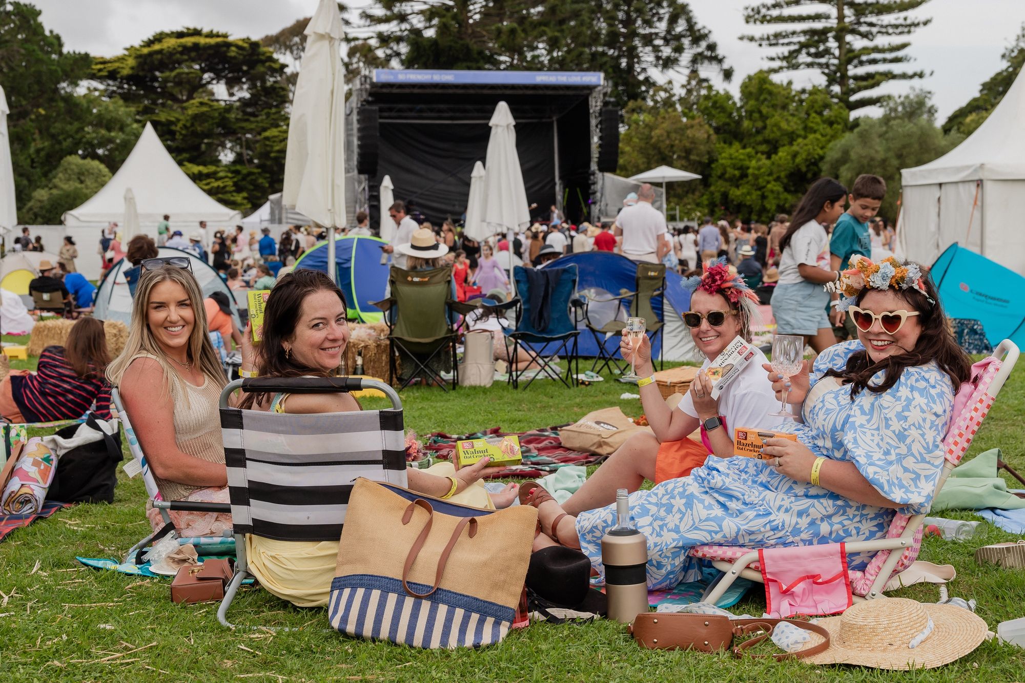Group of women at a festival