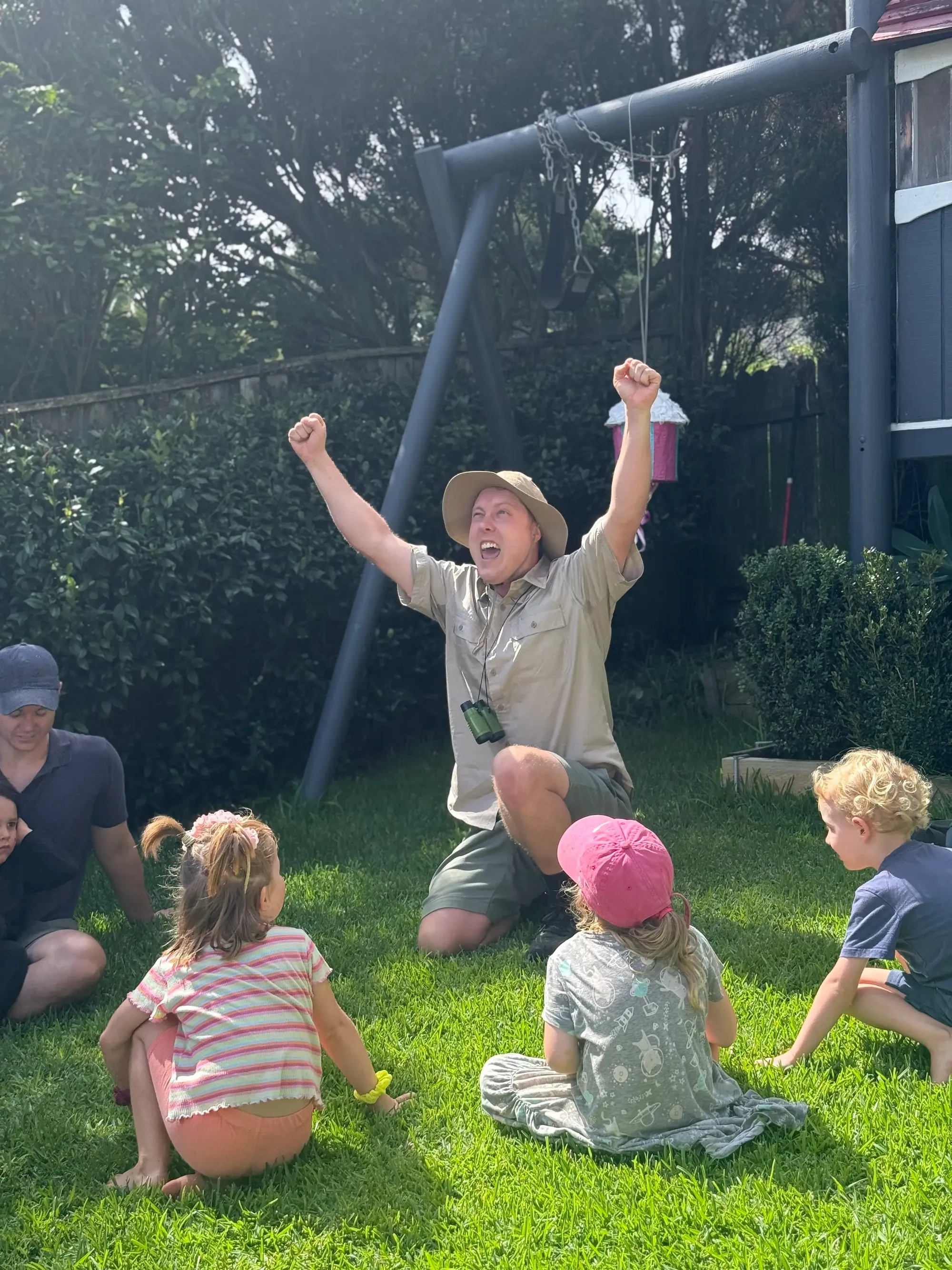 Children enjoying interactive entertainment at a kids’ party
