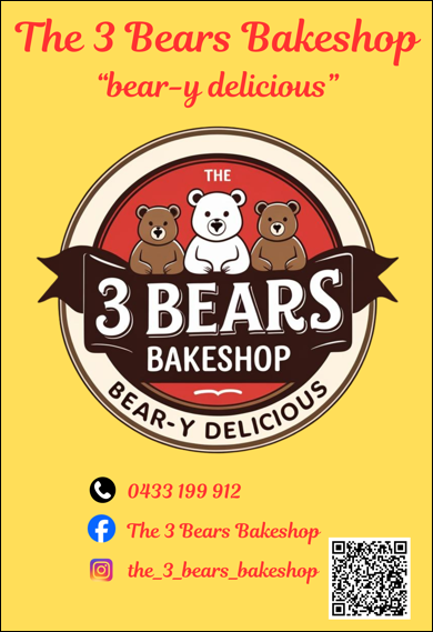 The 3 Bears Bakeshop logo