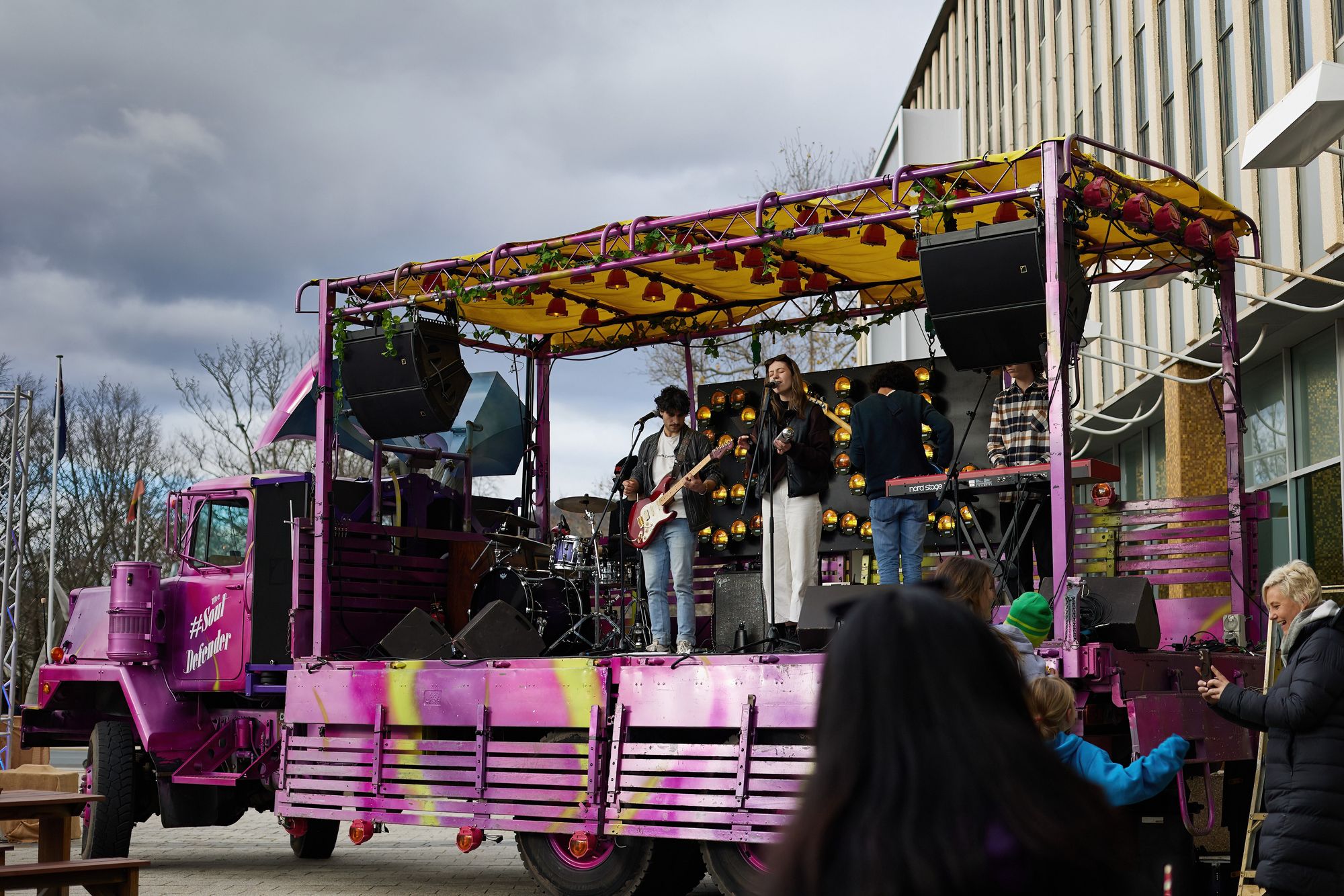 The Soul Defender with 5 piece band onstage