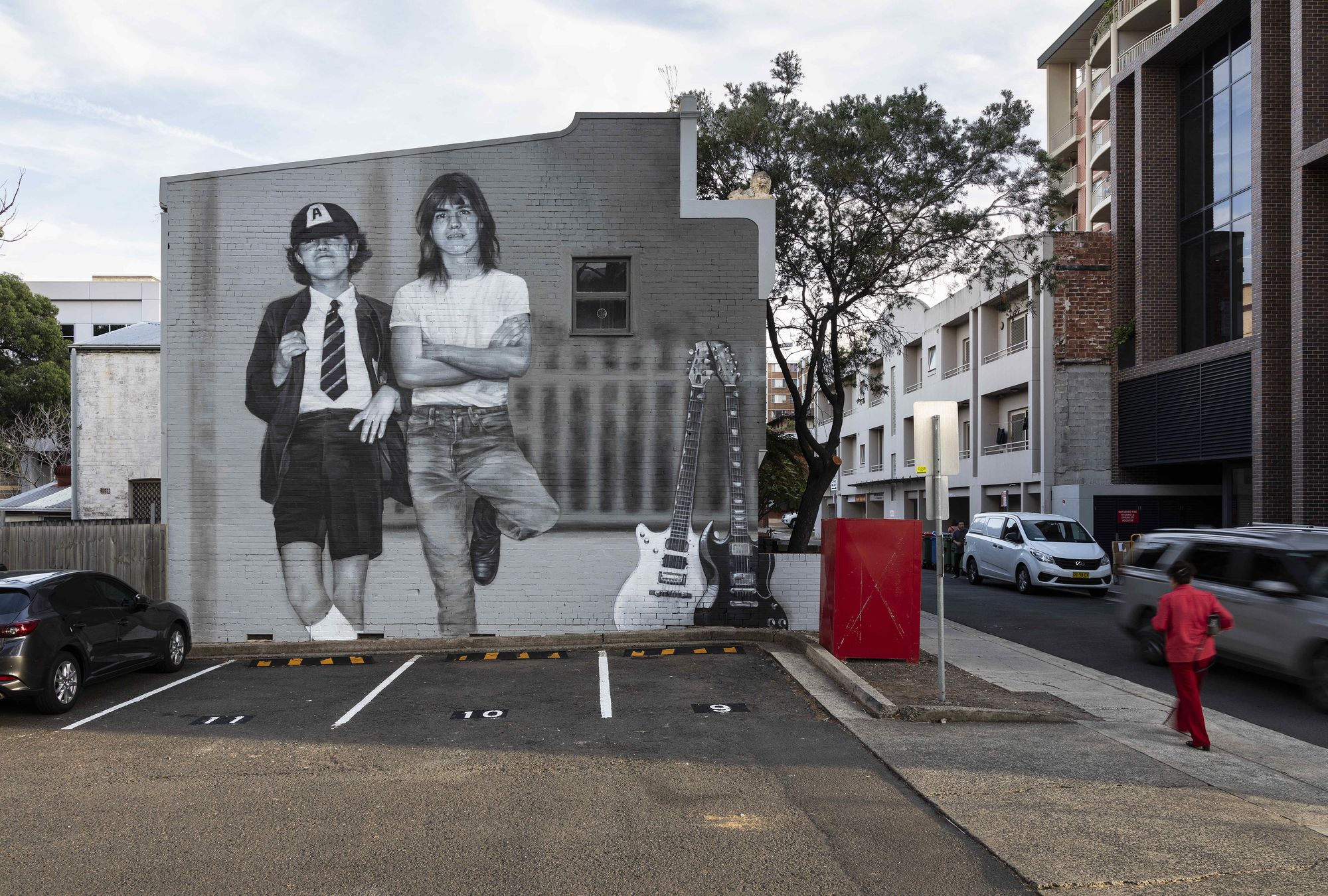 Malcolm and Angus Young AC/DC Wall painting