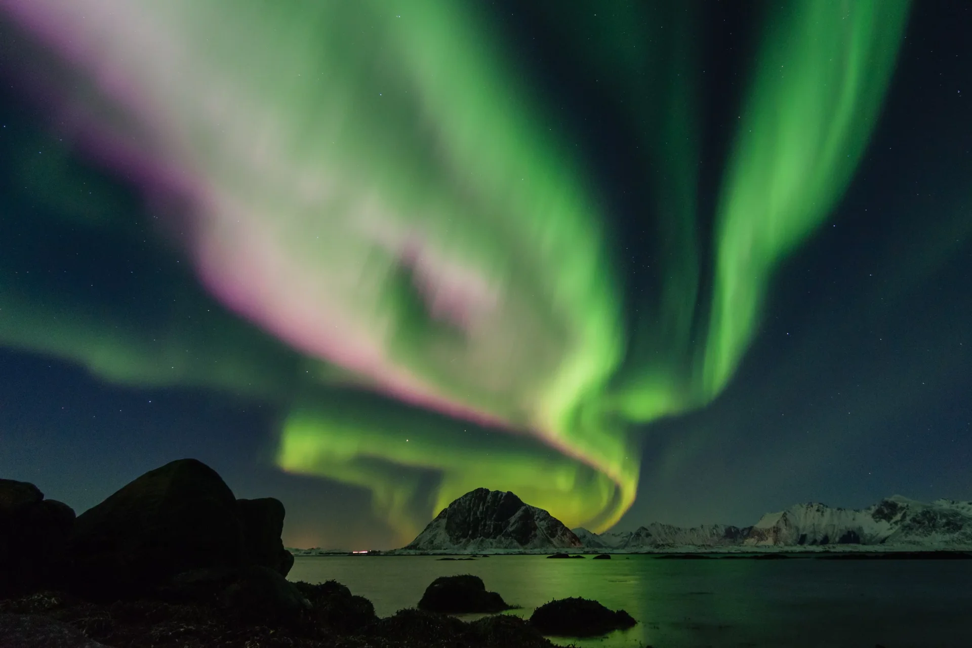 Lofoten Norwegen Polarlichter Nordlichter