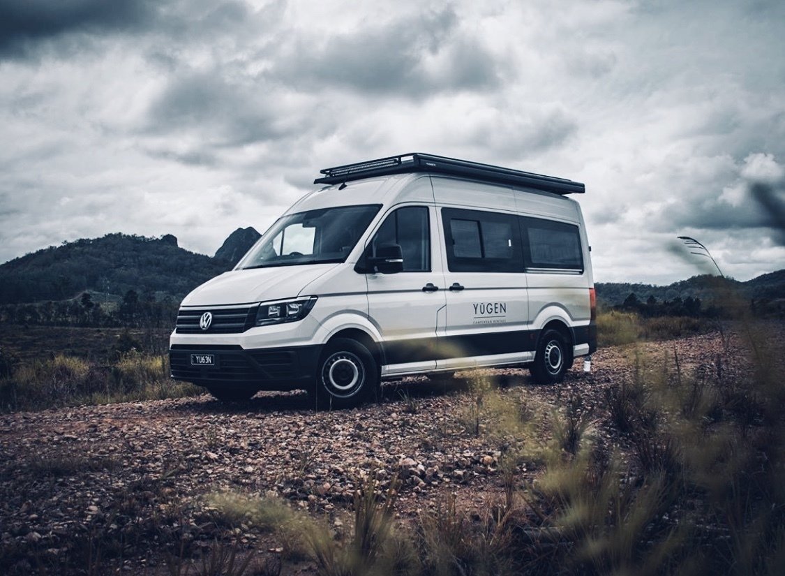 Campervan parked overlooking stunning Aussie coastline. Freedom and adventure!
