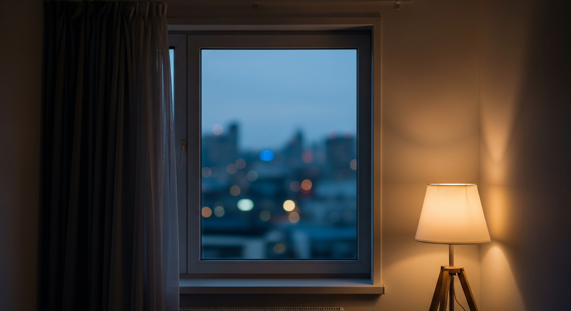 A dense Seoul apartment-tower district at dusk, the packed-in city that a New Zealand open-road trip answers