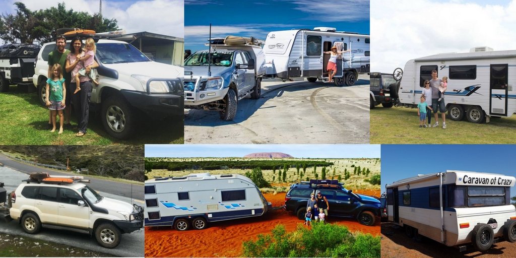 Family's camper trailer setup at a gorgeous Aussie beach, ready for adventure!