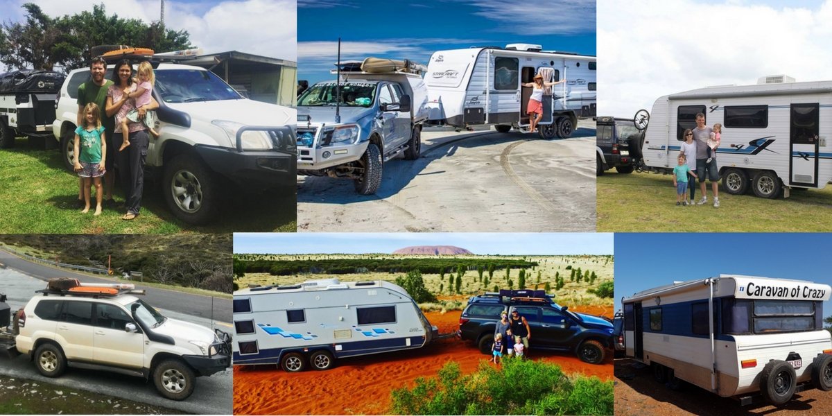 Family's camper trailer setup at a gorgeous Aussie beach, ready for adventure!