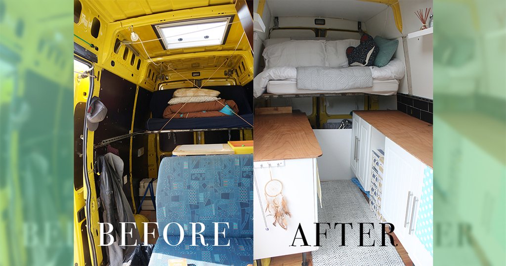 Renovated caravan parked up at a beaut Aussie campground.