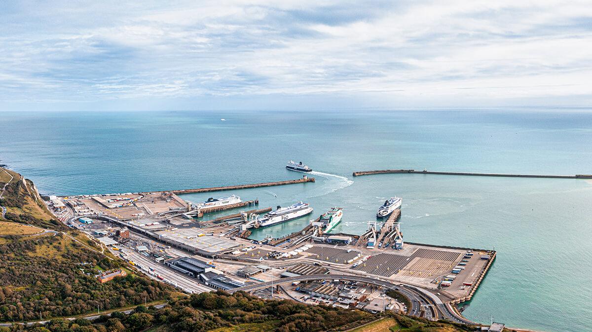 Motorhome on a French ferry, heading off on a camping holiday.