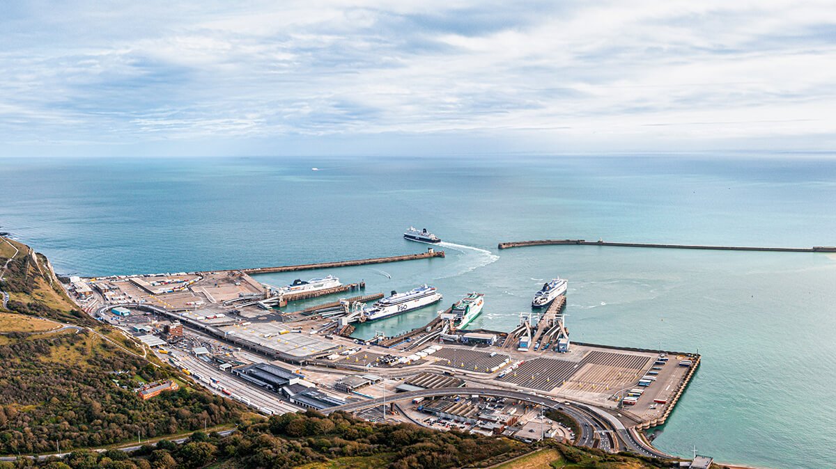 Motorhome on a French ferry, heading off on a camping holiday.