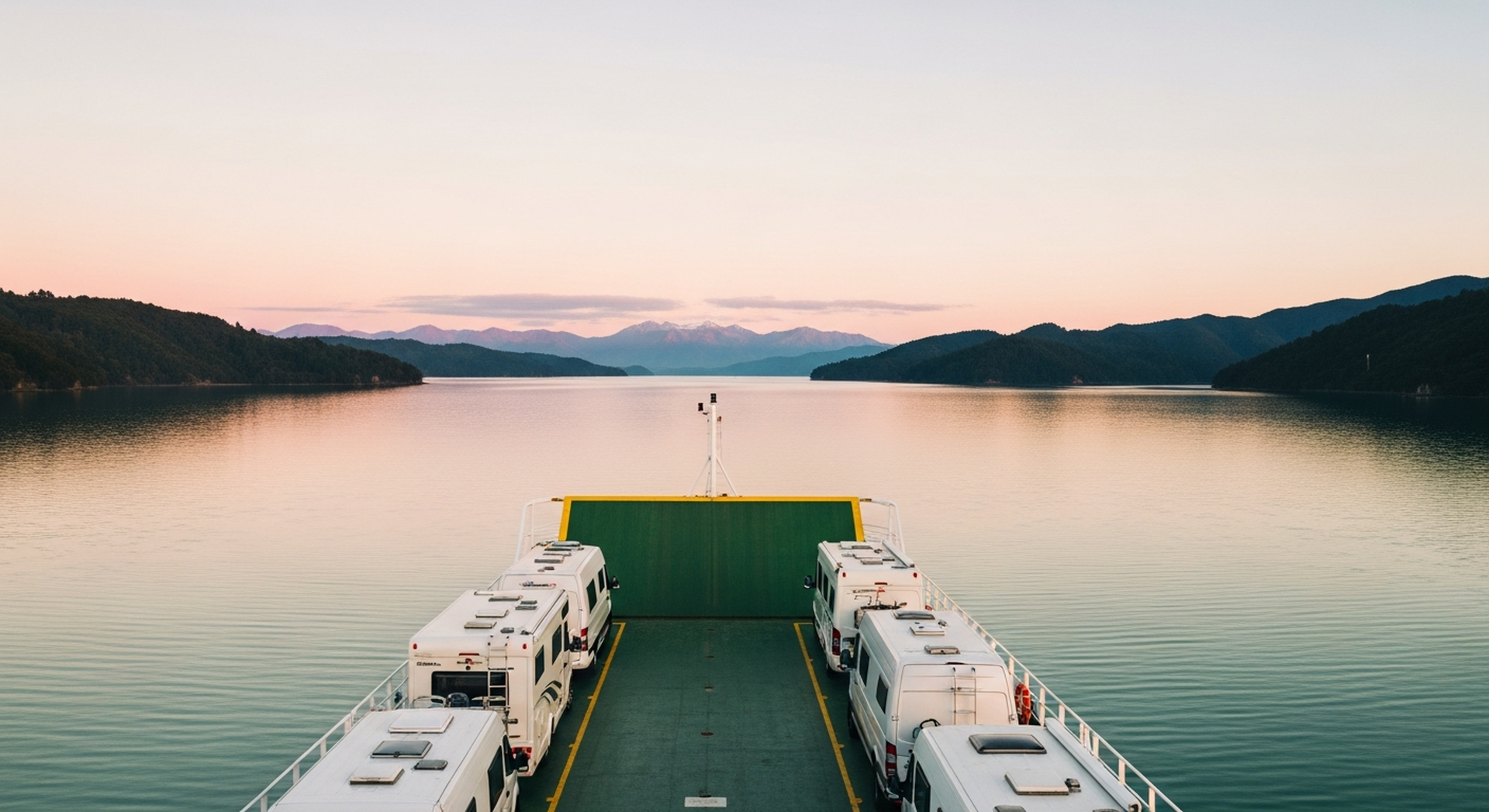 North + South with the ferry mid-trip
