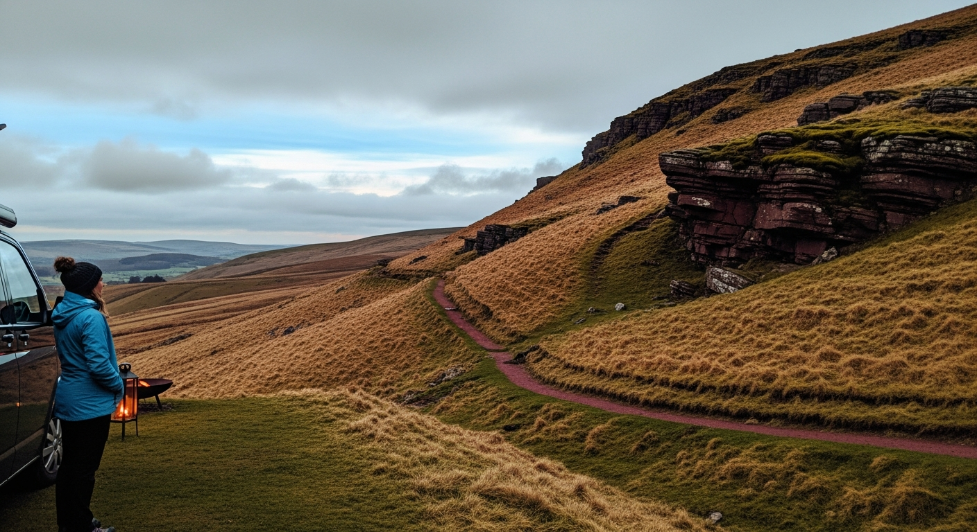 Camping at Ynysfaen - the Brecon Beacons