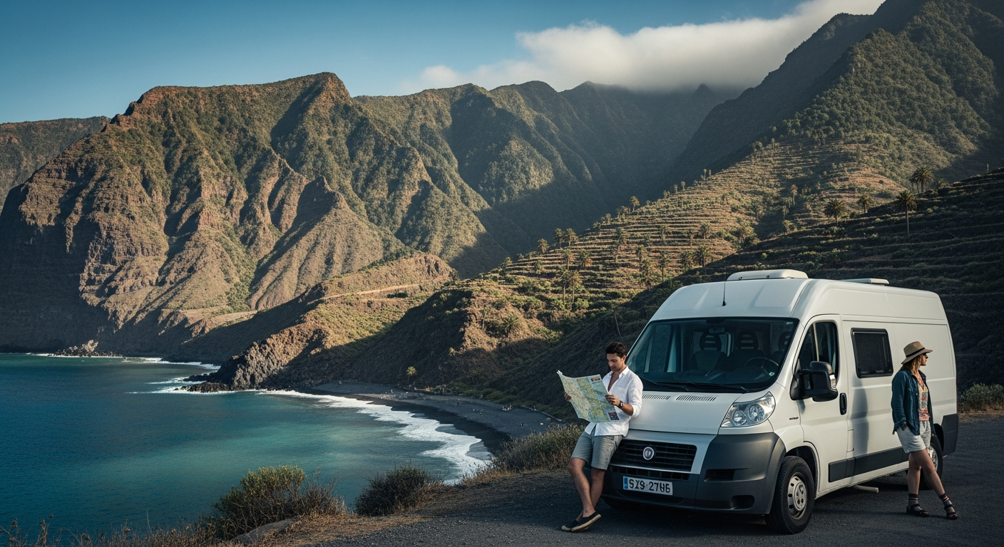 Autocaravana cerca de La Gomera — alquiler de autocaravana en las Islas Canarias