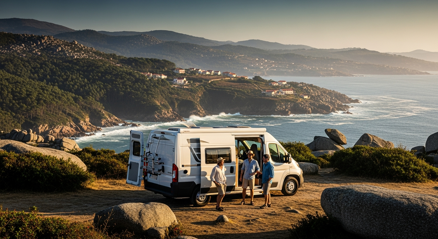 Autocaravana cerca de Santiago de Compostela — alquiler de autocaravana en Galicia