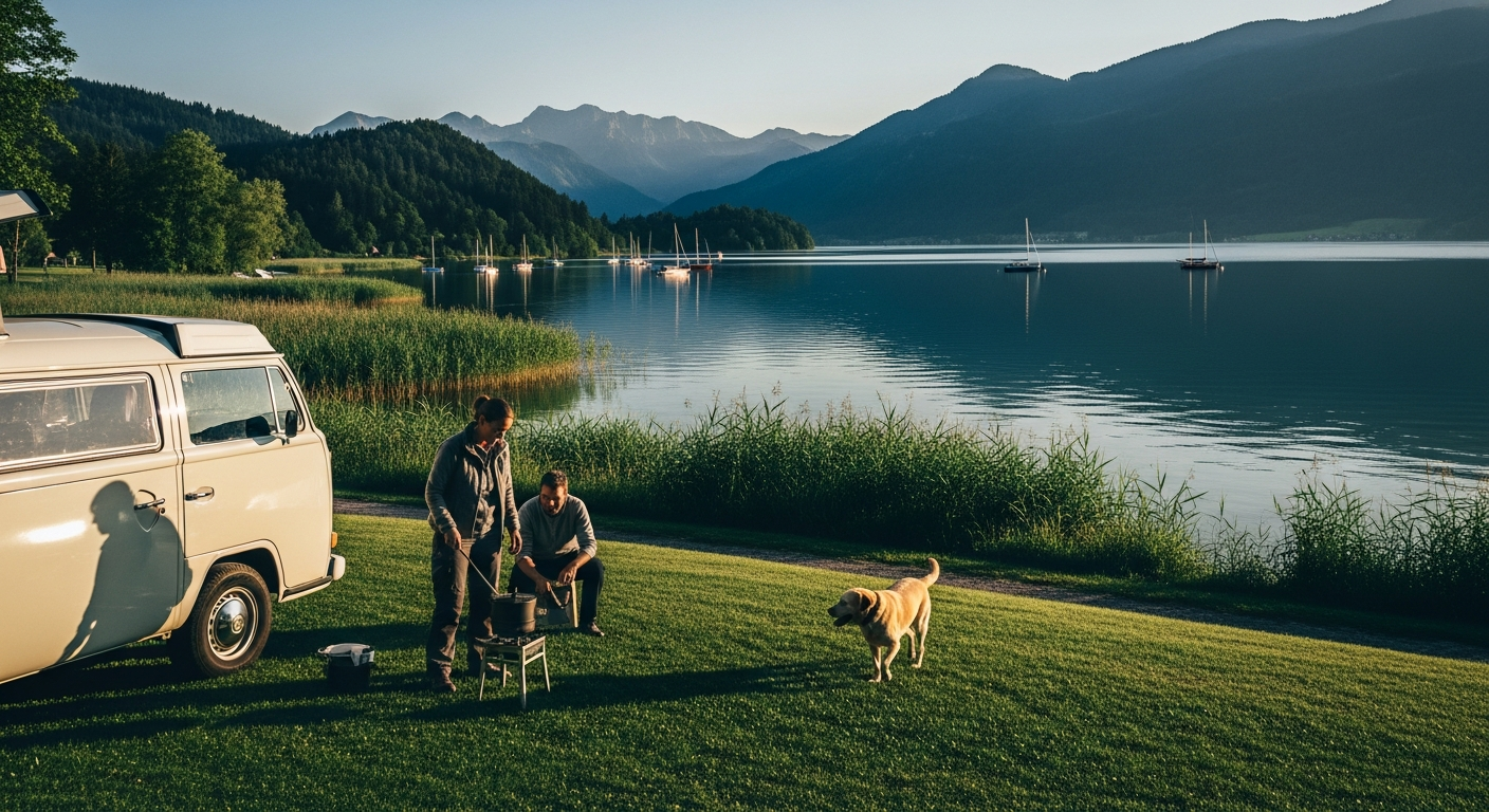 Camping mit Hund am Chiemsee - Camping mit Hund am Chiemsee: Die Campingplätze am Westufer