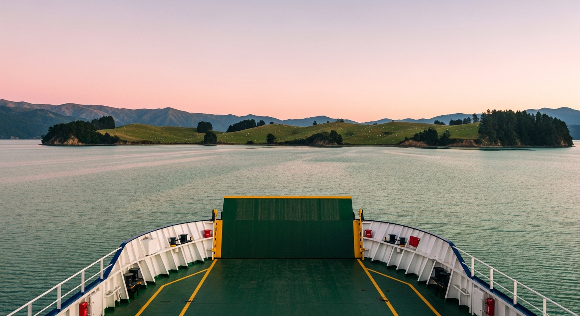 North + South with the ferry mid-trip