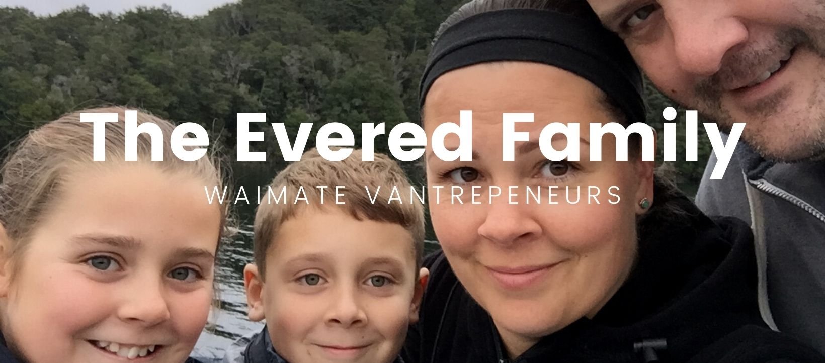 Campervan parked up at a scenic South Island freedom camping spot. Road trip!