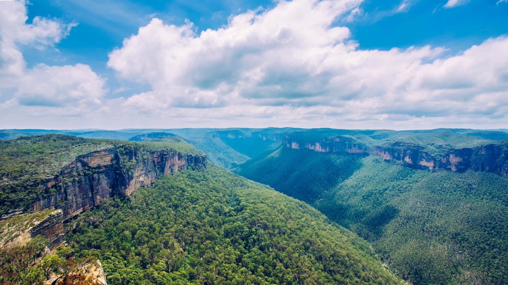 Family RV adventure in the Blue Mountains bushland, perfect for a Bupa wellness getaway.