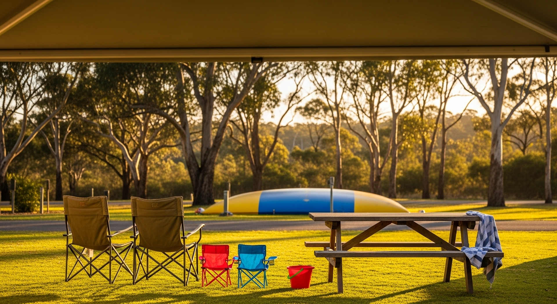 A family base at the caravan park
