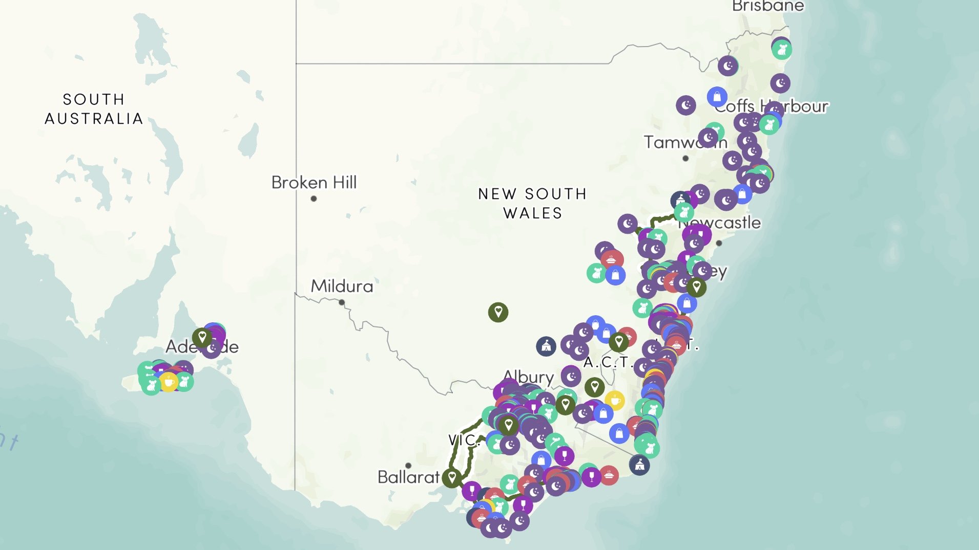 Campervan parked at a scenic lookout, perfect for a road trip through bushfire affected areas.