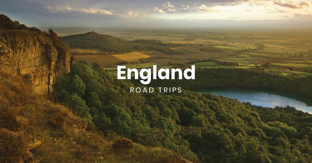 Scenic driving route through the English countryside, perfect for a campervan holiday.