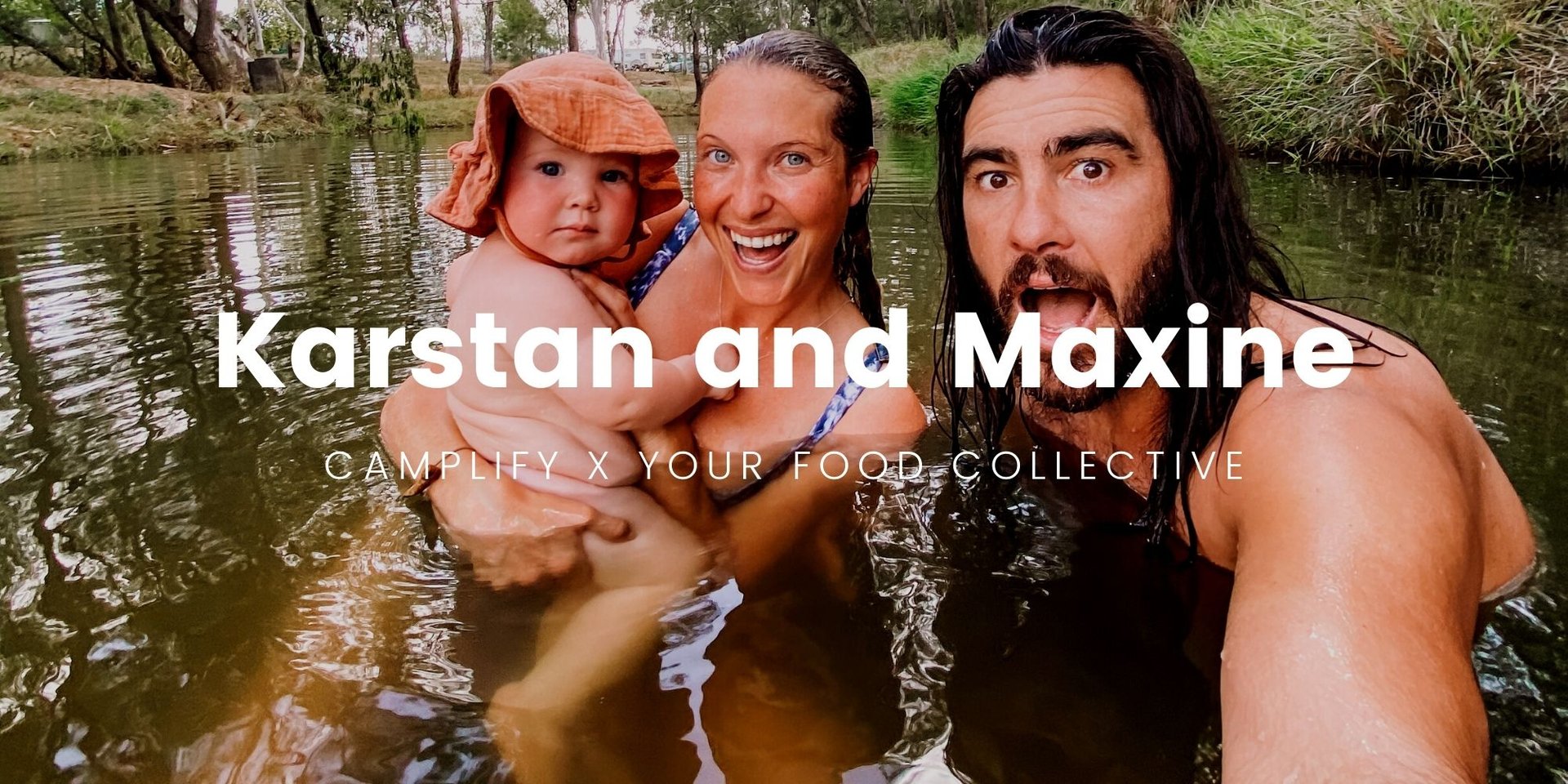 Vintage Kombi parked at sunset, family camping in the Aussie outback.