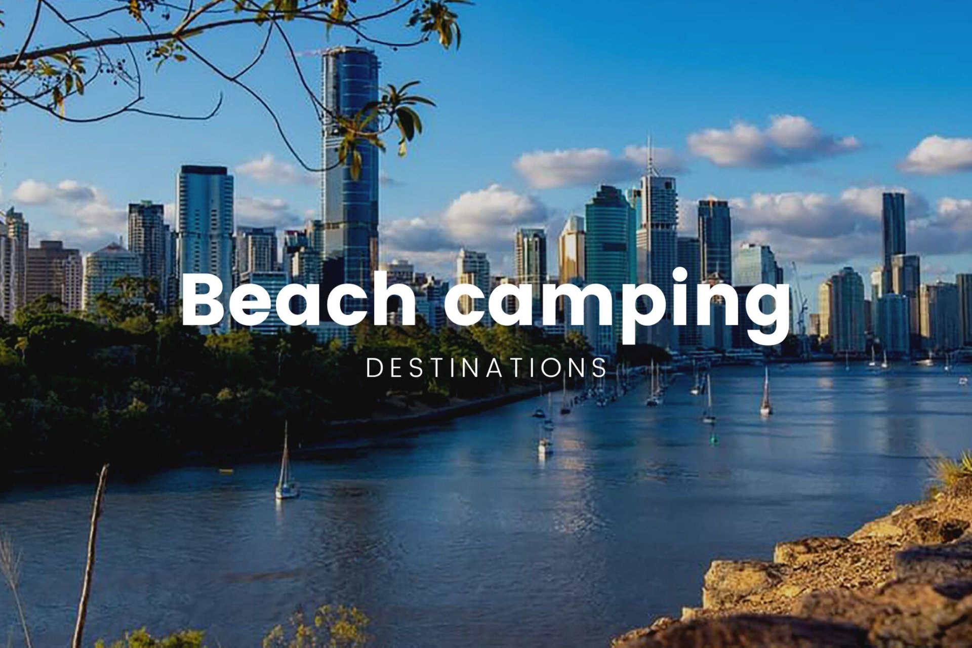 Couple camping by a creek near Brisbane. Perfect weekend getaway in the Aussie bush.