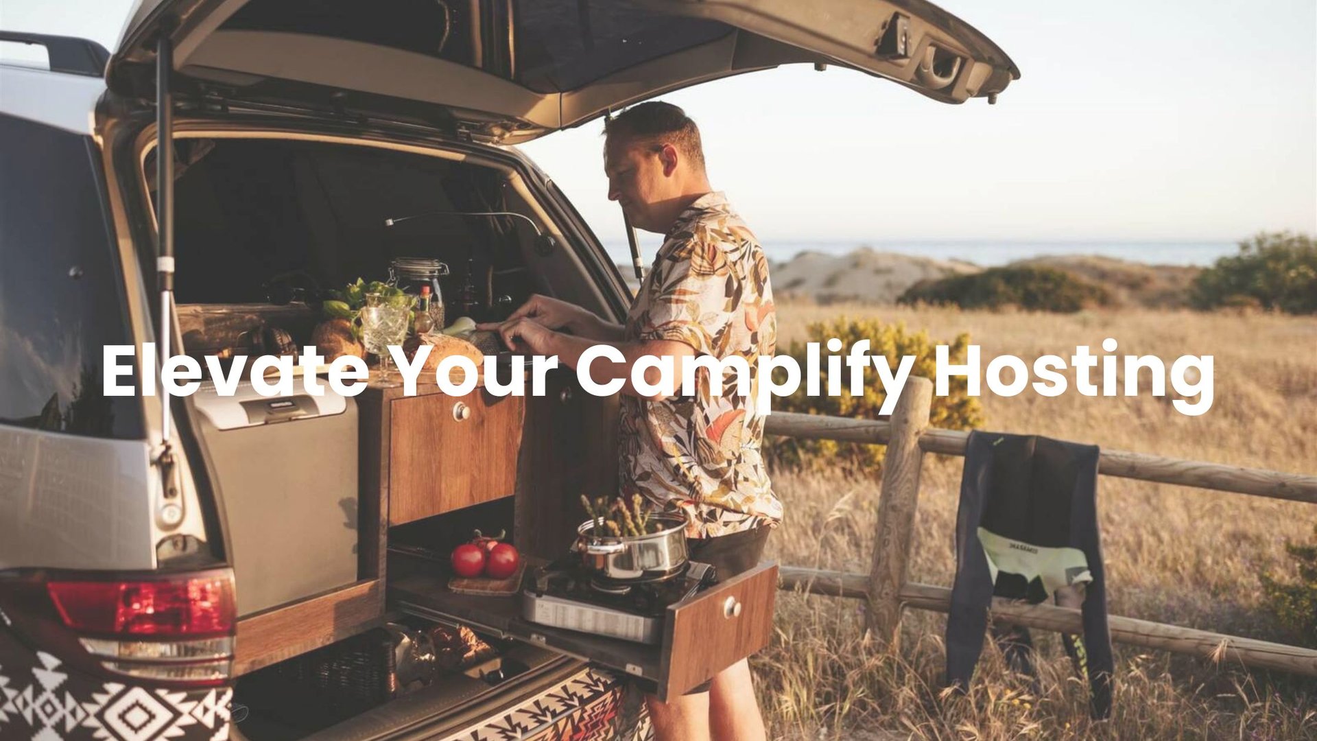 Campervan parked up overlooking scenic coastal view, promoting enjoyable van life holidays.