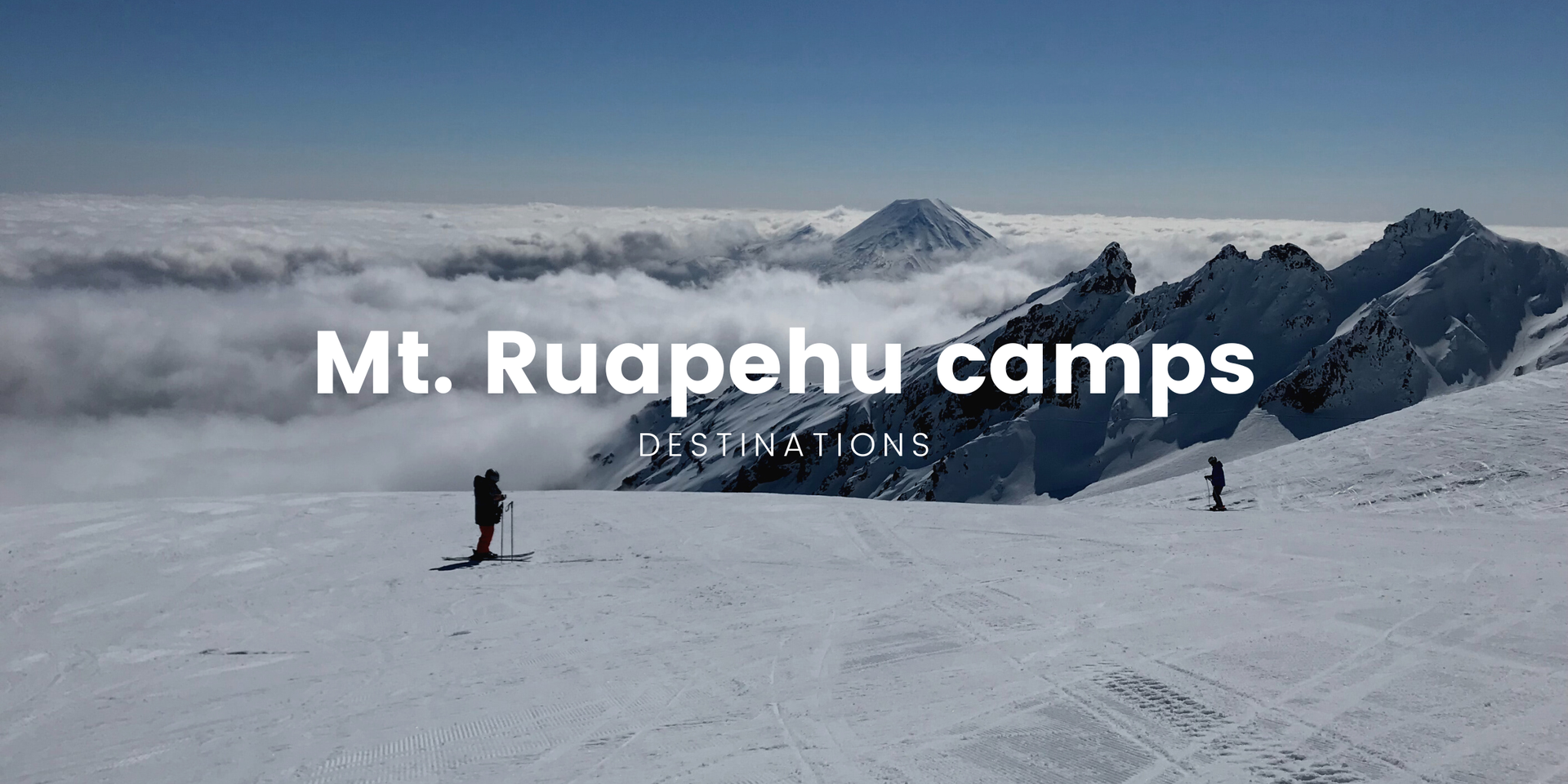 Tent nestled amongst native bush, Mt Ruapehu in the background. Aotearoa camping holiday.