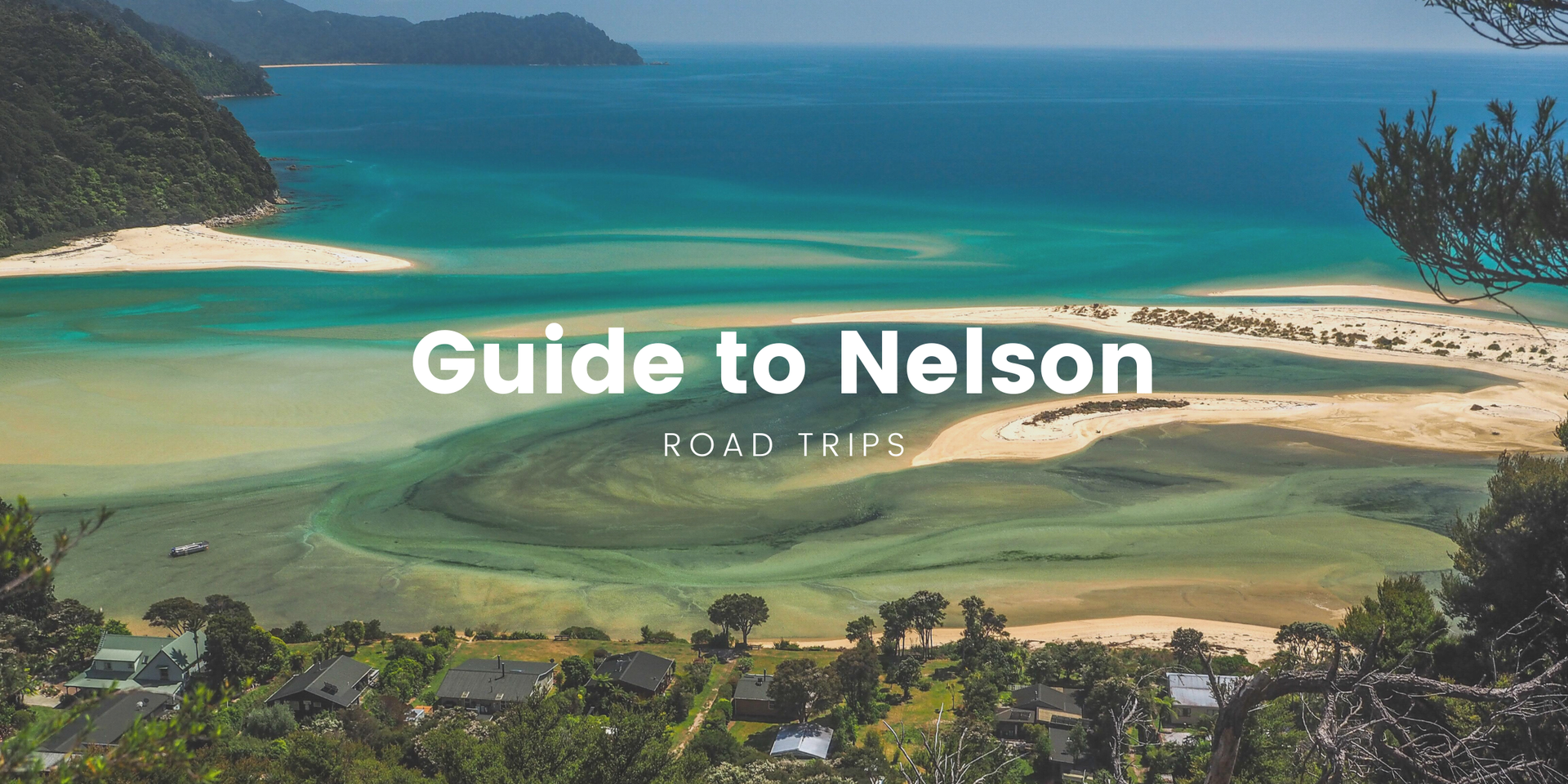 Scenic overlook in Nelson, with campervan parked up for the ultimate Kiwi road trip.