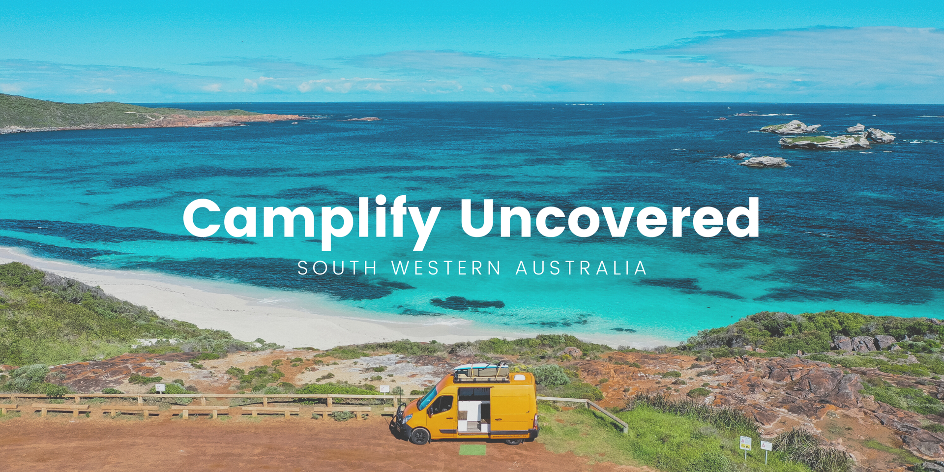 Campervan parked amongst vineyards in the Margaret River region, WA. Weekend getaway vibes.