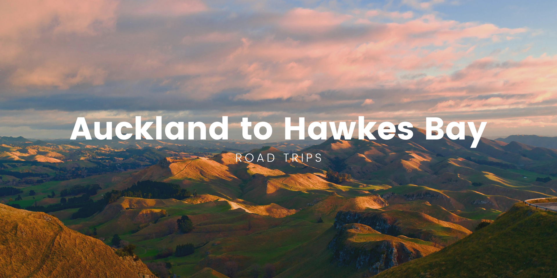 Rolling hills & vineyards along the road from Auckland to Hawkes Bay. Road trip in Aotearoa.