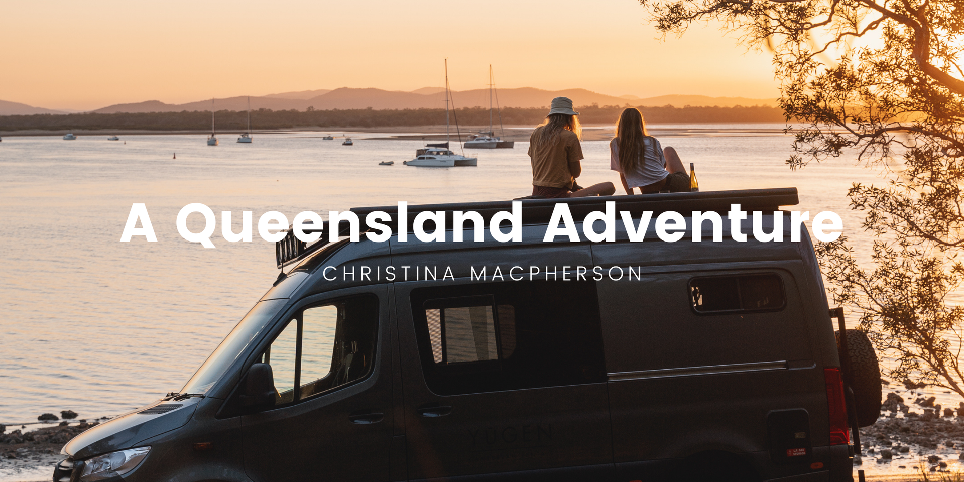 Camping setup with 4WD and rooftop tent at a QLD beach.