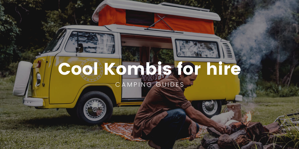 Classic VW Kombi parked up at a beaut beachside caravan park.