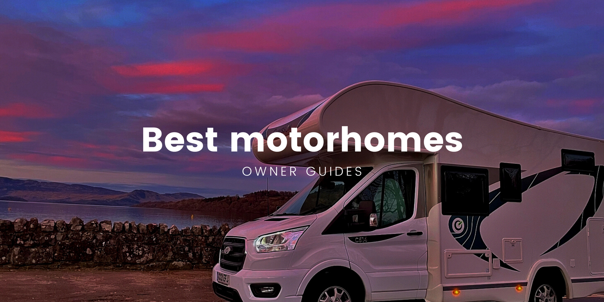 Motorhome parked up on a scenic clifftop overlooking the sea, ideal for a camping holiday.