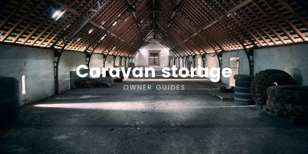 Caravan parked at a sunny caravan park in the Aussie outback.